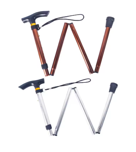 Folding Walking Cane, Lightweight Aluminum Walking Stick with Handle thumbnail 2