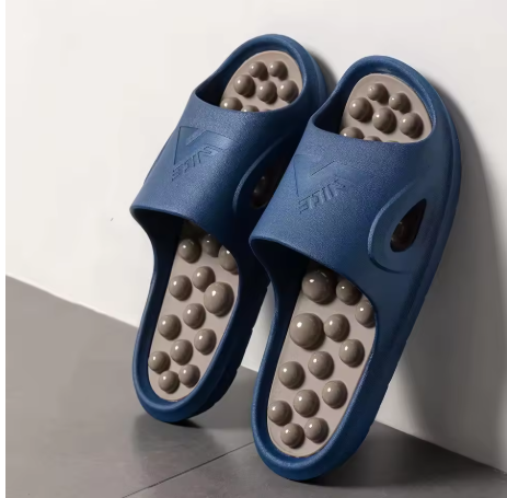 Indoor Massage Slippers For Women and Men Summer House Shoes Soft PVC Anti-slip Couples Home Bathroom Healthy Slides. thumbnail 2
