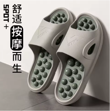 Indoor Massage Slippers For Women and Men Summer House Shoes Soft PVC Anti-slip Couples Home Bathroom Healthy Slides. thumbnail 4